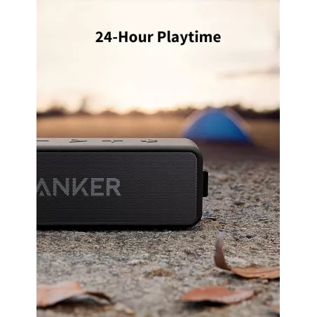 Anker Soundcore 2 Enceinte Bluetooth Portable, Son Stéréo, Étanche IPX7, 24h Autonomie, BassUp, Sans Fil