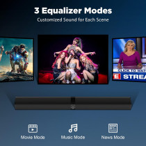 Premium Sound Bar for Smart TV with Bluetooth, ARC & 3 EQ Modes