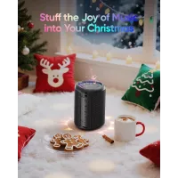 Enceinte Bluetooth Portable avec Lumières, Son Puissant, Étanche IPX5, BT 5.3, Autonomie Longue, Cadeaux