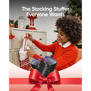 Portable Bluetooth Speaker with Lights | Waterproof, Powerful Sound, TWS