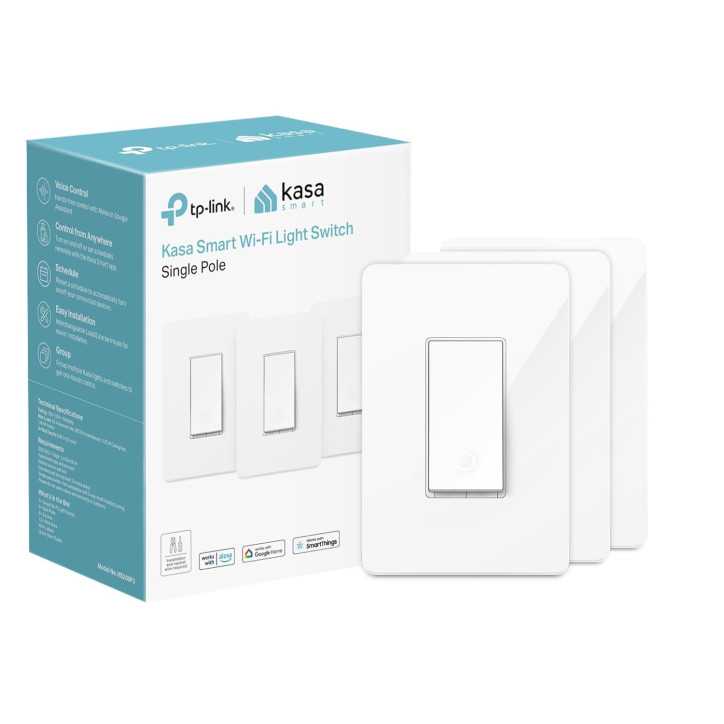 Kasa Smart Light Switch HS200P3, Single Pole, Neutral Required, Wi-Fi, Alexa & Google Home, 3-Pack, White Kasa Smart Light Switch HS200P3, Single Pole, Neutral Required, Wi-Fi, Alexa & Google Home, 3-Pack, White
