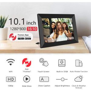 Cadre Photo Numérique 10.1 WiFi 32GB IPS Touch Screen