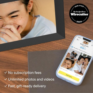 Aura Carver HD 10.1” WiFi Digital Picture Frame with Free Storage