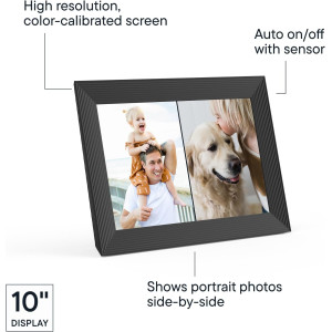 Aura Carver HD 10.1” WiFi Digital Picture Frame with Free Storage