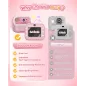 Appareil Photo Instantané Double Caméra Avant/Arrière 1080P pour Enfants 3-12 Ans, Cadeau Anniversaire