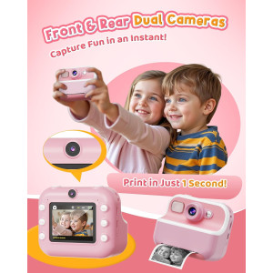 Instant Dual Selfie Kids Camera with 1080P Video – Perfect Gift Ages 3-12