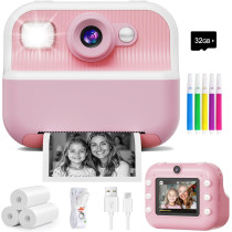 Caméra Instantanée Enfants 1080P Double Selfie Cadeau Idéal