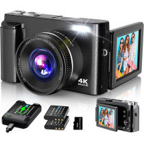 Appareil Photo 4K 48MP Vlogging 2024 avec Écran 180° et Zoom