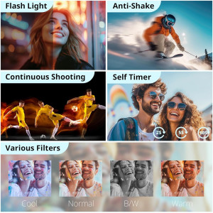 2024 4K Digital Camera 48MP for Vlogging & Travel - Autofocus, Flip Screen