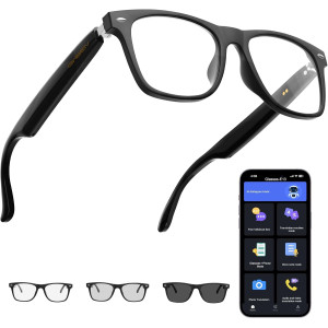 Lunettes Traduction AI 164 Langues, Musique & Appels Bluetooth