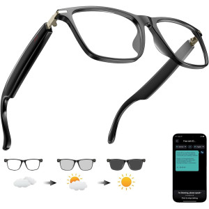 Lunettes IA avec Chat GPT Bluetooth - 164 Langues & Audio