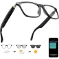Lunettes Intelligentes AI Traduction Bluetooth Chat GPT 164 Langues, Verres Changeants, Casque Audio