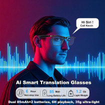 Lunettes IA avec Chat GPT Bluetooth - 164 Langues & Audio