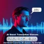 Lunettes Intelligentes AI Traduction Bluetooth Chat GPT 164 Langues, Verres Changeants, Casque Audio