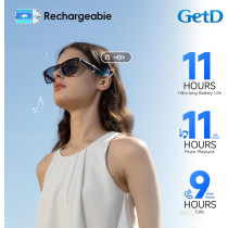 Lunettes AI GetD à Traduction 147 Langues & Musique 11H