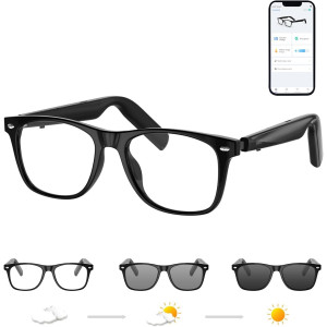 Lunettes AI GetD à Traduction 147 Langues & Musique 11H