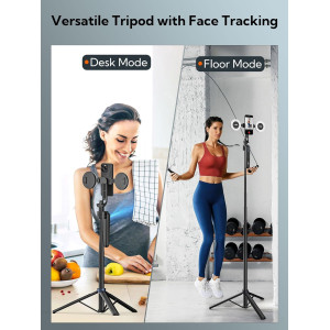 USKEYVISION 360° Auto Face Tracking Tripod w/ Fill Light & Remote for iPhone