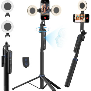 USKEYVISION 360° Auto Face Tracking Tripod w/ Fill Light & Remote for iPhone