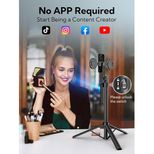 USKEYVISION 360° Auto Face Tracking Tripod w/ Fill Light & Remote for iPhone