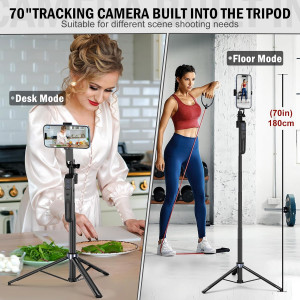 Auto Face Tracking Tripod 360° Rotation with Remote for iPhone & Android