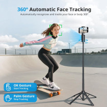Auto Face Tracking Tripod 67'' for iPhone with 360° Rotation & Bluetooth Remote