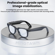 Mingtawn AI Smart Glasses with 4K Camera, BT Call & Dual Mic – Blue