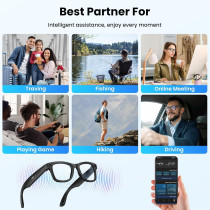 Lunettes Intelligentes Mingtawn AI 4K HDR Bluetooth Blue