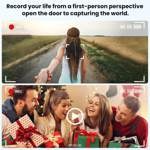 Lunettes Intelligentes Mingtawn AI 4K HDR Bluetooth Blue