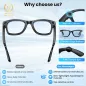 Mingtawn Lunettes Intelligentes AI 4K HD, Appels BT, Caméra Anti-Tremblement 800W, Traduction GPT, Bleu