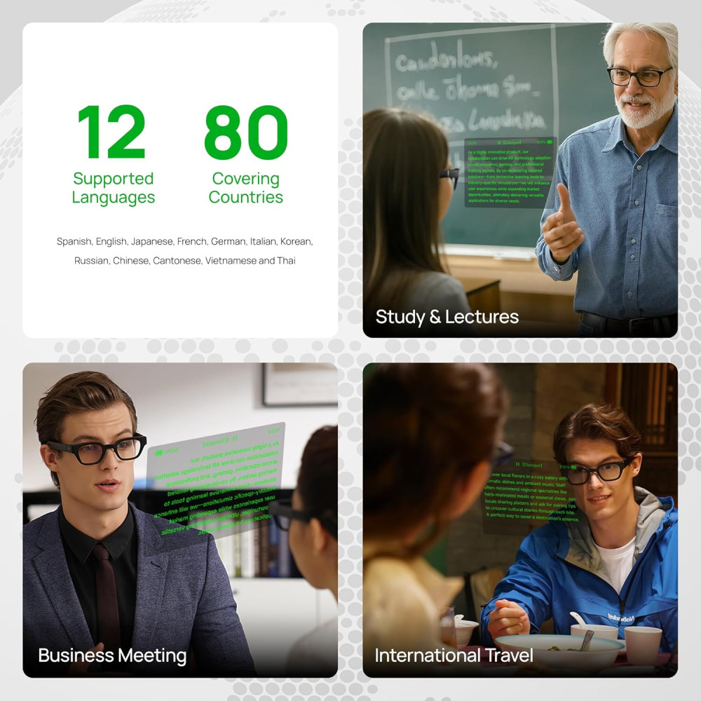 inmo GO Smart Glasses: AR Display, AI Translator & Invisible Teleprompter