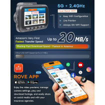 Caméra Dash ROVE R2-4K Dual 4K Front/Arrière + Carte 128GB