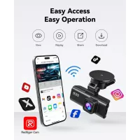Caméra Dash REDTIGER 4K Avant-Arrière avec GPS et Wi-Fi