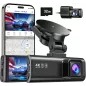 REDTIGER Dash Cam Front Rear 4K/2.5K Full HD, Carte 32GB, Wi-Fi GPS, Écran 3.16, Vision Nuit, 170° Angle