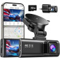 REDTIGER F7NP 4K/2.5K Dual Dash Cam Front & Rear, 32GB, Wi-Fi, GPS, 3.16” IPS, Night Vision, 170° Angle