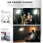 2-Pack NiceVeedi LED Video Light Kit, 2800-6500K Dimmable with Tripod & Phone Holder, 73 for Streaming & Recording