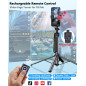 Kit Vlogging iPhone/Android avec Trépied 63, Suivi Automatique, Micro Sans Fil & Télécommande Kit Vlogging iPhone/Android avec Trépied 63, Suivi Automatique, Micro Sans Fil & Télécommande