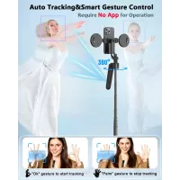 Kit Vlogging iPhone/Android avec Trépied 63, Suivi Automatique, Micro Sans Fil & Télécommande