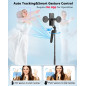 Vlogging Kit for iPhone/Android – 63” Auto Face Tracking Tripod, Light, Wireless Mics & Remote for TikTok & YouTube