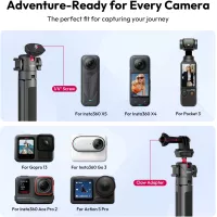 ULANZI MT-16 Trépied Mini Extensible 4 Niveaux Tête Rotative 360° Léger pour Appareil Photo et Webcam