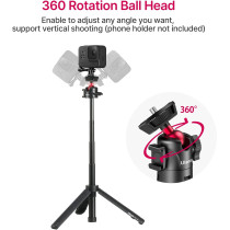 ULANZI MT-16 Mini Tripod with 4-Level Extends, 360° Ball Head & Cold Shoe ULANZI MT-16 Mini Tripod with 4-Level Extends, 360° Ball Head & Cold Shoe