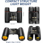 Compact HD Mini Binoculars for Adults & Kids – Lightweight, Portable Folding for Outdoor Activities