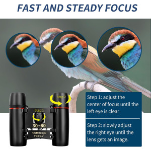 Compact HD Binoculars for Adults & Kids – Portable, Lightweight & Foldable
