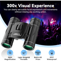 300x25 Mini Binoculars with Phone Adapter – Waterproof, Compact & High Powered