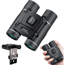 300x25 Mini Binoculars with Phone Adapter – Waterproof, Compact & High Powered