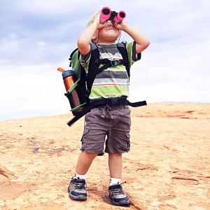ESSENSON Kids Binoculars for Ages 3-12 - Outdoor Toy Gifts Pink