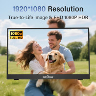 InnoView Écran Portable 15.6 FHD USB-C HDMI avec Haut-Parleur