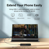 InnoView Écran Portable 15.6 FHD USB-C HDMI avec Haut-Parleur