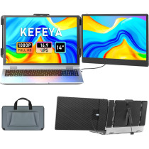 KEFEYA Écran Portable 14 FHD IPS USB-C/HDMI Dual Screen