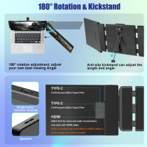 KEFEYA 14 Laptop Screen Extender FHD IPS Portable Dual Monitor USB-C/HDMI KEFEYA 14 Laptop Screen Extender FHD IPS Portable Dual Monitor USB-C/HDMI