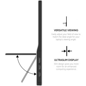 Écran portable 15.6 FHD USB-C HDMI ultra-fin pour gaming